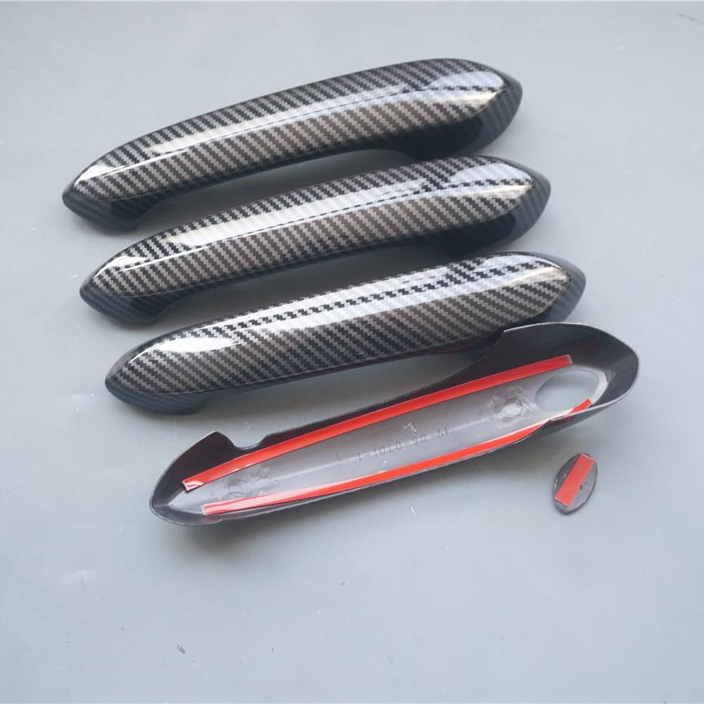 Carbon Fiber Exterior Door Handle Cover Trims for BMW X3 X4 X5 X6 X7 M5 330i 520i 530i 540i 640i 3 5 6 8-Series 2019 2020 2021 2022 (Carbon Fiber