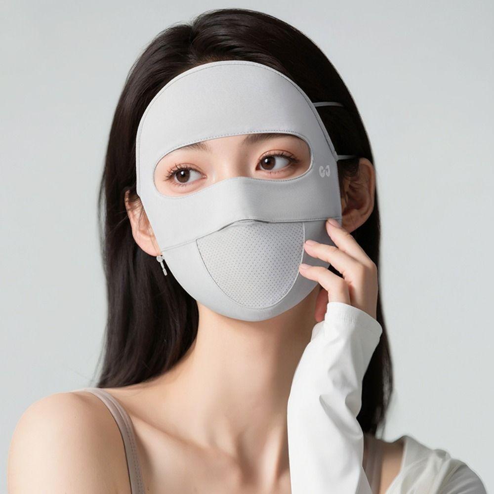 Summer Ice Silk Mask Face Mask Face Cover Thin Face Gini Mask  Riding