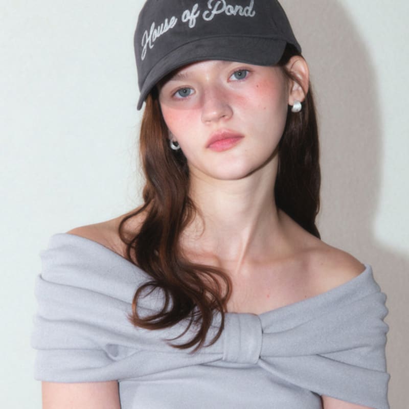 HOUSE of POND Chain Logo Ball Cap_Charcoal