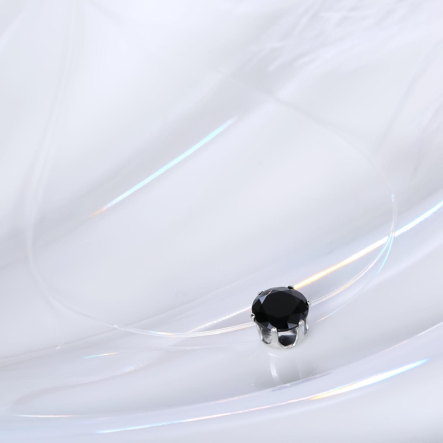 

Геометрическое ожерелье с подвеской из больших и маленьких квадратов One Size чёрный