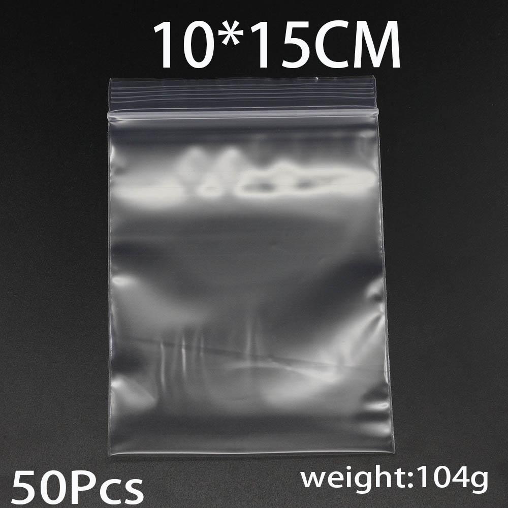 1 paquete de 4*6/5*7/6*8/7*10cm, embalaje de joyería gruesa a granel, cierre con cremallera, bolsas transparentes de plástico resellables para almacenamiento DIY