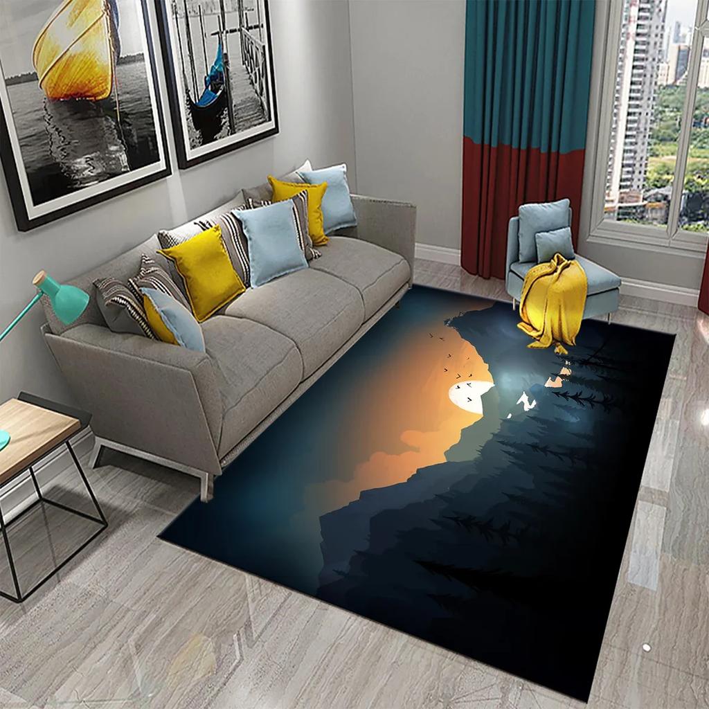 3D Background Stars Minimalist Carpet for Kitchen Living Room Bedroom Decor Floor Rug Toilet Bathroom Mat Doormat Mat Carpets