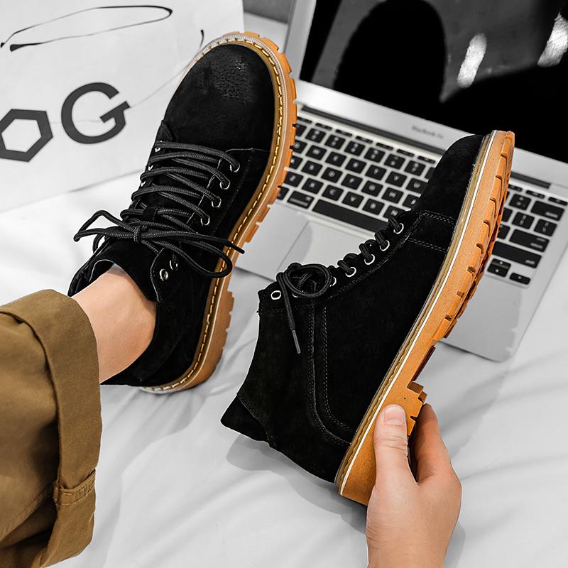 Outdoor Vintage Men Boots 2024 New Autumn Winter Shoes High Quality Men's Leather Boots Lace-up Men's Mountaineering Ankle Boots