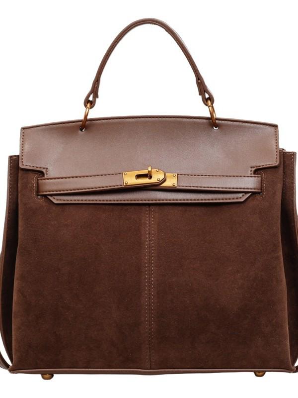 2025 Retro Frosted Kelly-Style Handheld & Crossbody Bag for Women - Autumn/Winter Fashion