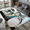 3D Music Instruments Drum Kit Drum Set Carpet Rug for Living Room Bedroom Home Sofa Decoration,Kids Area Rug Non-slip Floor Mat
