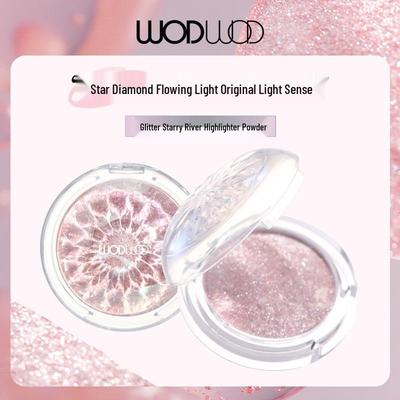 WODWOD Starry River Highlighter: Fine Shimmer, Three-Dimensional Facial Contour Palette.