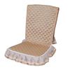 Chair Cushion with Lace Ruffle Quilted Non Slip Square Seat Pad Chair Protector with Elastic Strap for Dining Chairs Seat Office Chairs Back