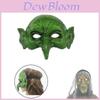 Green Witch Mask For Costume Parties Realistic Halloween Carnival Prop