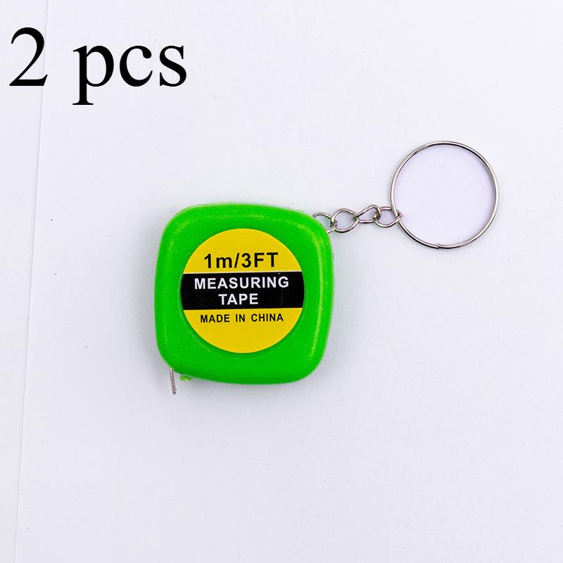 2 Pcs Retractable Soft Ruler Tape Measure with Keychain BodyMeasuring Tape Mini Portable Sewing Tailor Cloth Ruler Measuring