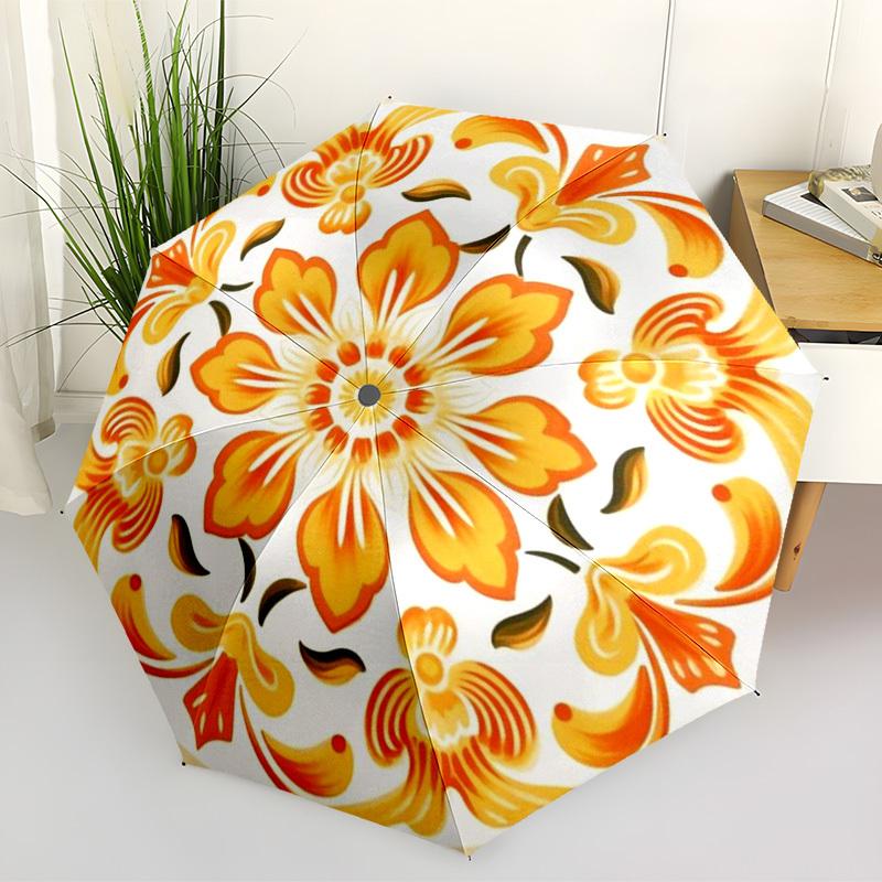 

1pc Floral Ornament Automatic Open/Close Umbrella, Folding Compact Umbrella with Lightweight Design for Women/Menyy251028213