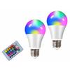 85V-265V E27 RGB LED Bulb Lights 4W 10W 15W RGBW Light LED Lampada Changeable Colorful RGBW LED Lamp With IR Remote Control
