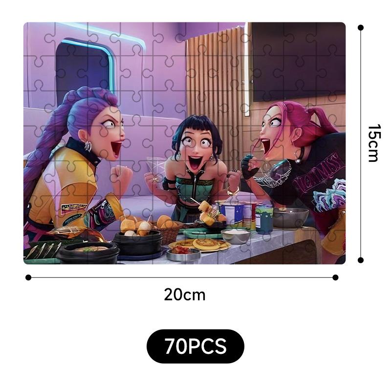 Kpop Łowcy Demonów 20*15Cm Puzzle Zabawki Rumi Mira Zoey Huntrix Wzór Postaci Gra Planszowa Dekoracja Domu Prezenty dla Dzieci