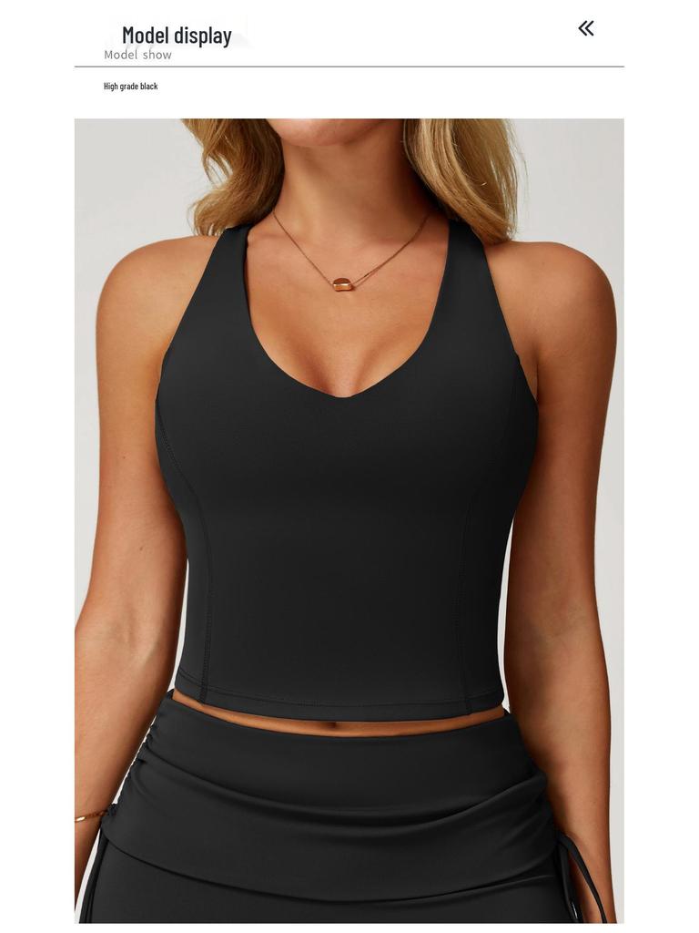 Women's Racerback Quick-Dry Yoga Vest - Bare Feel Shaping for Running & Fitness
