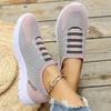 Lightweight Slip On Sneakers for Women Breathable Knit Upper Flexible Sole Casual Walking Shoes