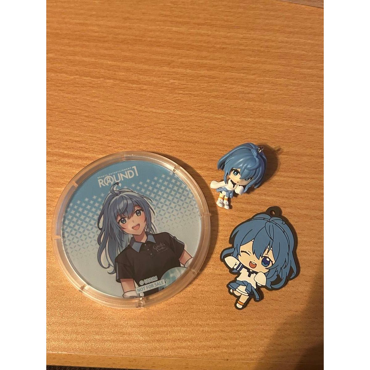 Used Colorful Peach Luna Bulk Sale Coaster Mascot Keychain Rubber Strap