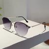 Luxury Designer Brand Half Frame Sunglasses Women For Men Popular Rivet Vintage Sun Glasses Punk Outdoor Driving Metal Eyewear