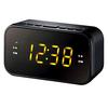 WINTECH CR-X1 Alarm Clock Radio, Black, AM/FM Radio, Wide FM Compatible, Dual Alarm, Snooze Function, Sleep Timer