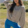 Street Style Dame Strikket Cardigan Med Knapper Til Forår Casual Brug