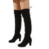 Women's Wide Width Suede Over-The-Knee Boots - Chunky & High Heel Thigh High Boots, Fall/Winter Fashion Boots with Soft Lining