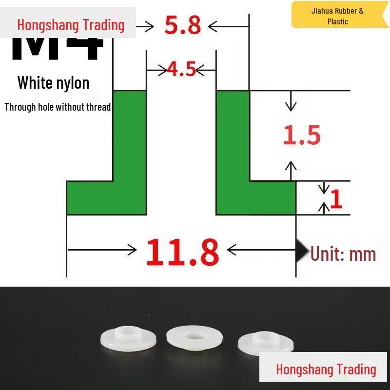 Step T-Shaped Nylon Insulating Bushing Washer, M3-M35 Thread Protection Spacer