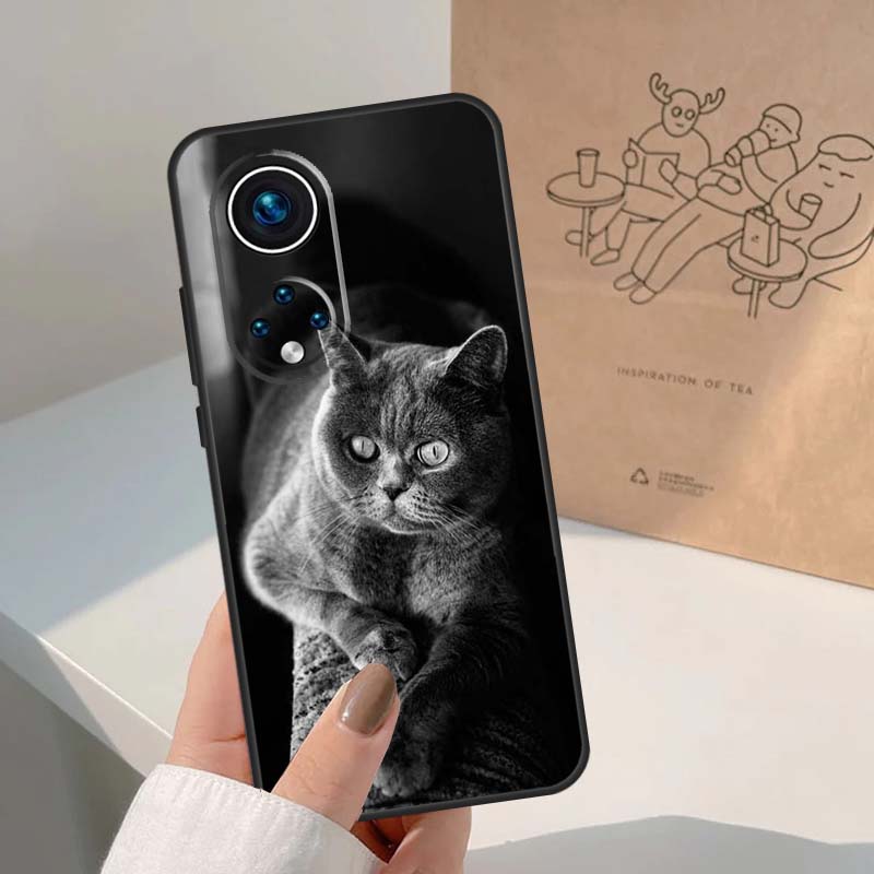 Beautiful Grey British Shorthair Cat For Honor Magic 8 Pro 5 6 7 Lite Case For Honor Win RT 200 400 50 70 90 X8b X9a X9b X9c X9d