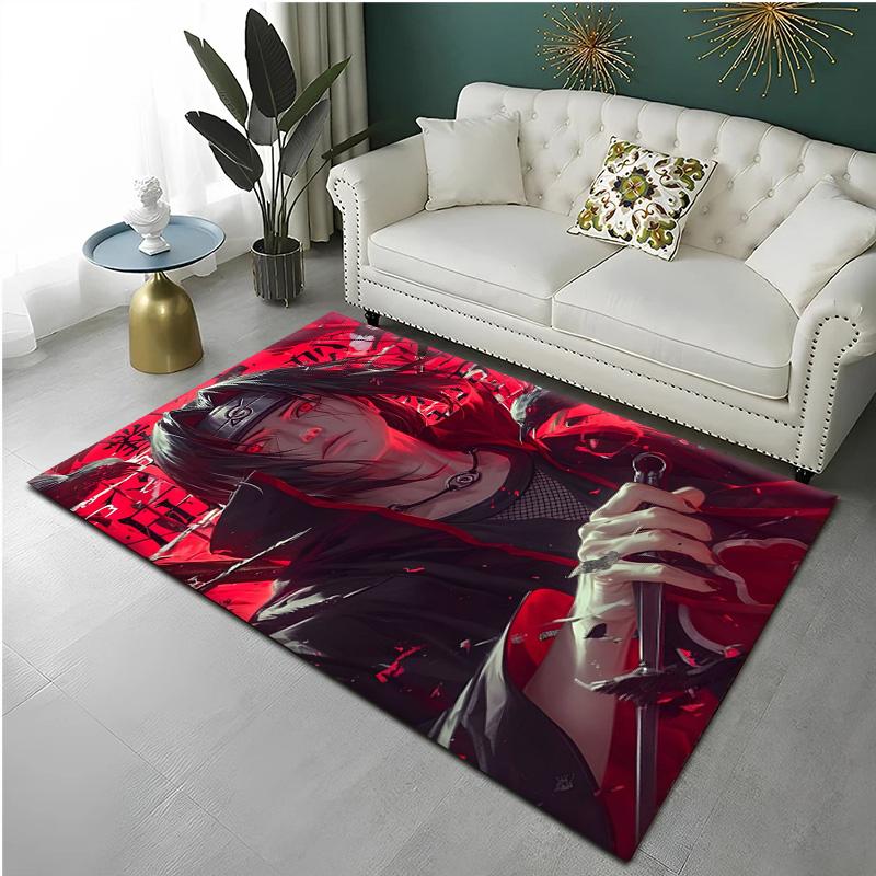 Cosplay N-Naruto Uchiha Anime I-Itachi Carpet Rug for Bedroom Living Room Decor Sofa Home Kids Game Area Rug Non-slip Floor Mat