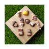 Cartoon Brown Series Bear Pencil Stationery Resin Cabochons Accessories Kawaii Crafts Diy Mobile Phone Case