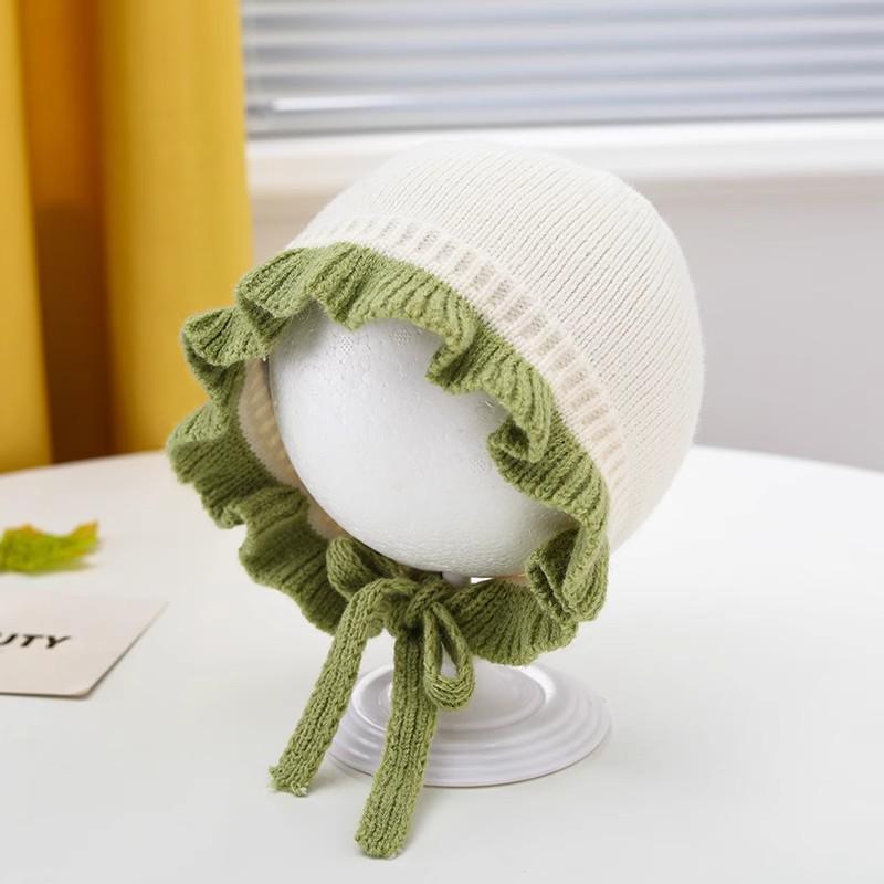 Ciepły i Uroczy Swetrowy Kapelusz dla Niemowląt z Ochroną Uszu - Jesień/Zima Modny Jednolity Kolor dla Chłopców i Dziewczynek