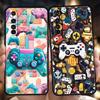 Soft TPU For Realme 11 10 9 Pro Plus GT2 GT3 GT5 C21 C25 C35 C53 C55 C67 Pro 5G Shockproof Phone Case Game Controller Graphic
