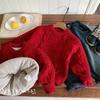 Kids Winter Thick Cable Knit Pullover Sweater for Boys and Girls Retro Holiday Top