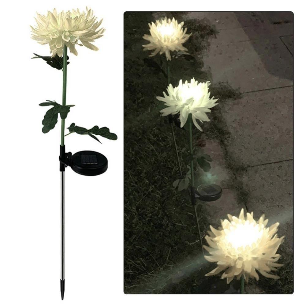 Solar Lighting Lamp Set 2x LED Flowers Solar Chrysanthemum GoGarden