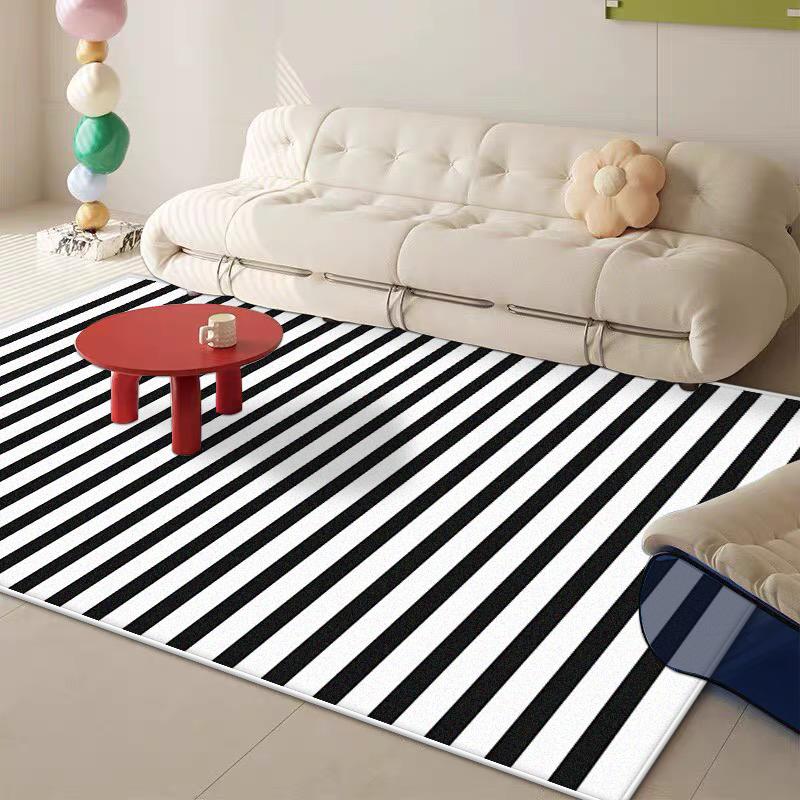 Modern Geometric Style CARPET FOR LIVE ROOM Stripe Decoration Home Sofa Fluffy Soft Rugs Large Size Bedroom Bedside Washable Mat