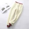 Women's Winter Velvet Casual Pants Plus Size Thicken Sweatpants Bear Embroidery Trousers