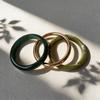3/4 Pcs Smudged Thin Resin Bracelet Set Marble Pattern Cuff Bracelet Set New Round Bangles  Gifts