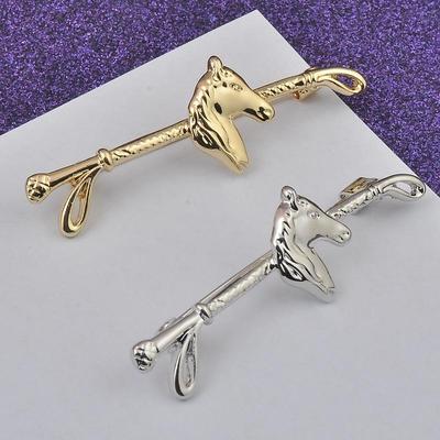 Kovové brože biče s koňskou hlavou pro ženy, muže, unisex, párty, ležérní, dárky