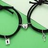 1 Pair Couple Bracelet Heart Magnet Attract Magnetic Decorative All-match Adjustable Jewelry Gift Rubber