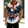 Men's Outdoor Polo Shirt, Bald Eagle Graphic