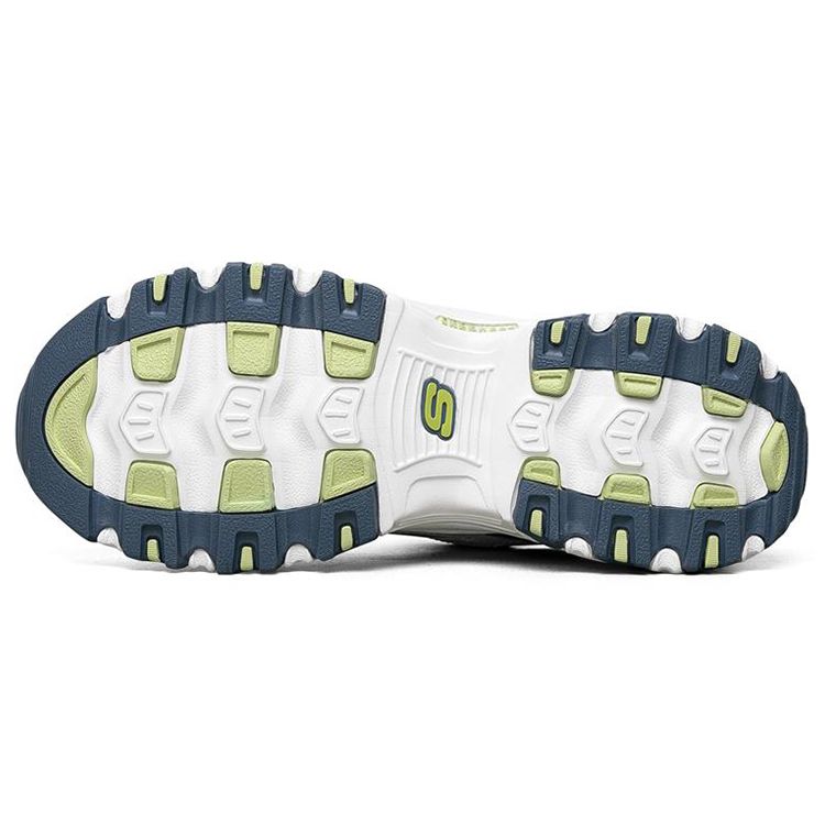 Skechers DLites 1.0 Panda Shoes Milk Tea Bear Sea Salt Lemon Comfortable Sports Thick Sole Casual Shoes Women Sneaker White Blue Green 13167-WNVL