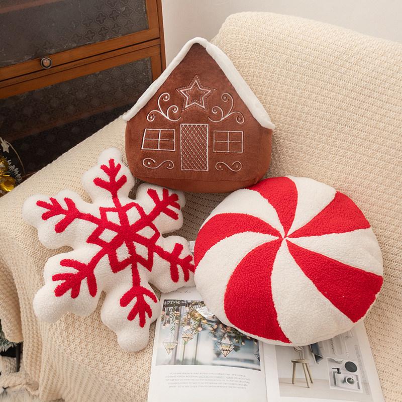 High-Standard Candy First-Class Wreath High-Standard Snowflake Premium-Quality Cushion Superior-Grade Plush Top-Grade Pillow Superior-Grade For