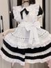 Gothic Lolita Europejski Pałac Butler Kobiety Plus Size Hallowen Strój Cosplay Pokojówka Japońska Słodka Dziewczyna Słodka Sukienka Kelnerki 5XL