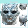 Atemberaubende Game of Thrones Weiße-Wanderer-Latexmaske für Kostümpartys des Nachtkönigs