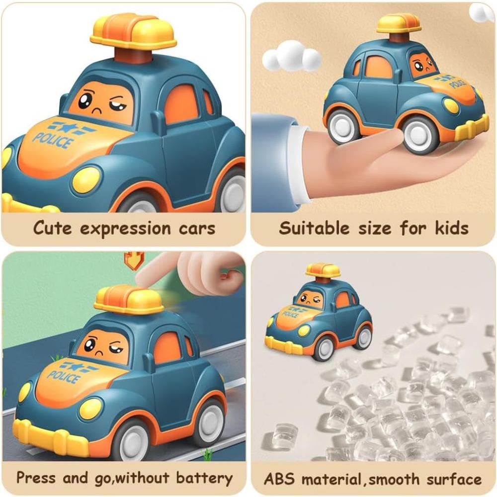 Cartoon Car Toys for Toddlers Pull Back City Vehicle Toys Goodie Bags Stuffers Party Favors for Kids Birthday Gift for Boy Girl