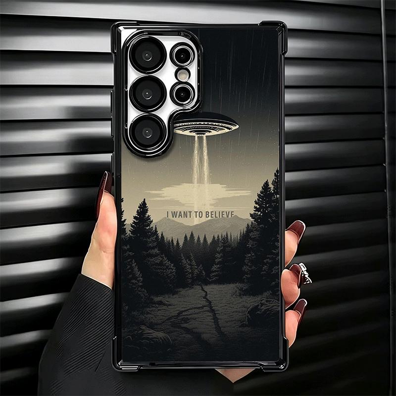 The X Files I Want to Believe Soft Phone Case For Samsung Galaxy S26 Ultra S25 Edge S24 FE S23 Plus S22 S21 + S20 Plating Anti-F