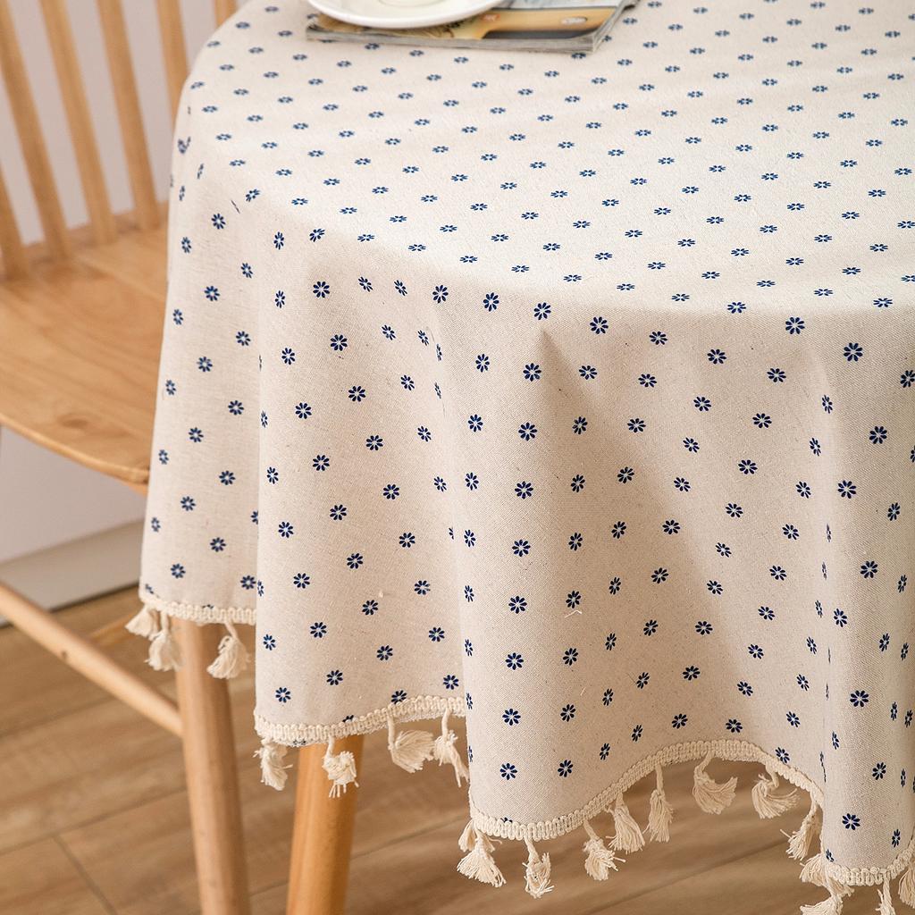 Orchid Chrysanthemum Round Tablecloth Fabric Artist Household Small Fresh Printed Tablecloth Round Table Perfect for Home, B&B, Weddings, Birthdays