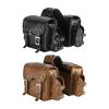 PU Leather Side Bag Waterproof Travel Luggage Storage Bag Motorcycle Tool Bag Over Saddlebags Retro Style Saddlebag