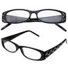 Eye SP90303BK450 Reading Stylish Reading Case P90303 Black [Senior Club] Glasses, Eyeglasses, 4.5mm, Women's, Rhinestone-embellished, Glasses,