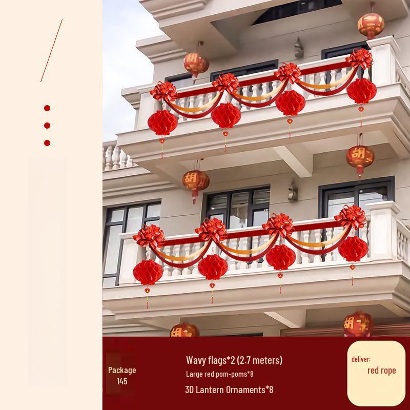 Outdoor Balcony Wedding Flower Decoration for Railings