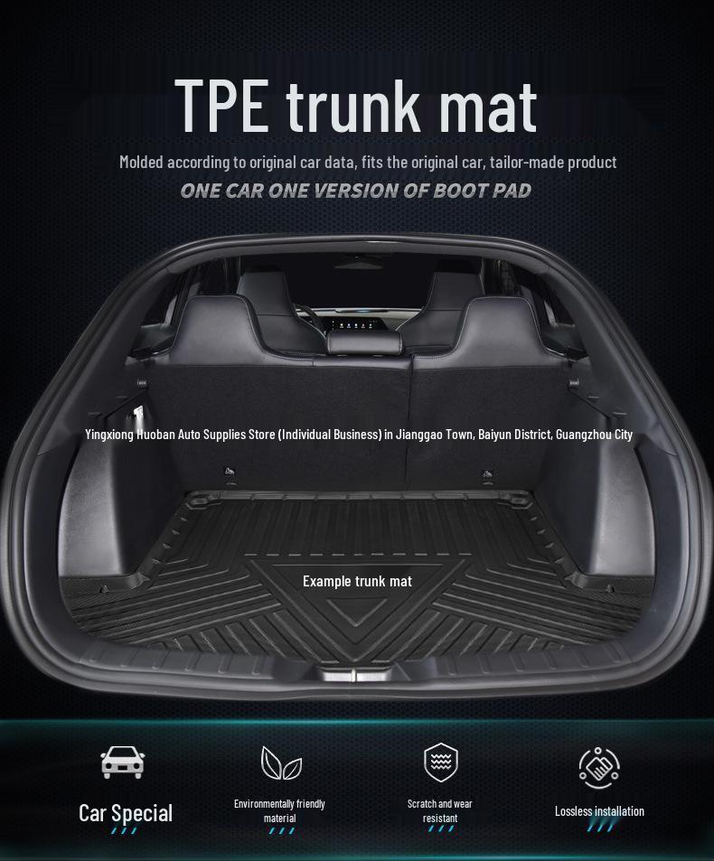 BMW X7 2019-2026 Trunk Mat Set: Eco-Friendly, Wear-Resistant TPE with Carbon Fiber Texture for Six-Seven Seater & Backrest.
