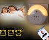 Led Night Light Intelligent Remote Control 3-Color Dimmable Socket Lamp Plug-in Light for Bedroom Bathroom Nursery Kitchen Hallway