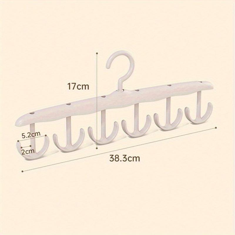 1pc 12 Hook Rotatable Hook Hanger, Underwear Sling Saves Space, Wave Drying Hanger, Multi-Functional Hanger